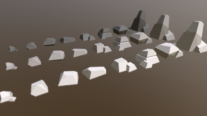 LOW POLY ROCK ASSET PACK 3D Model