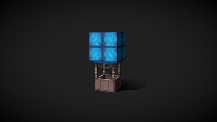FREE Hot Air Balloon (32x Minecraft) 3D Model