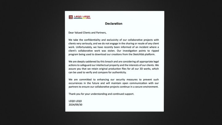 Declaration 3D Model