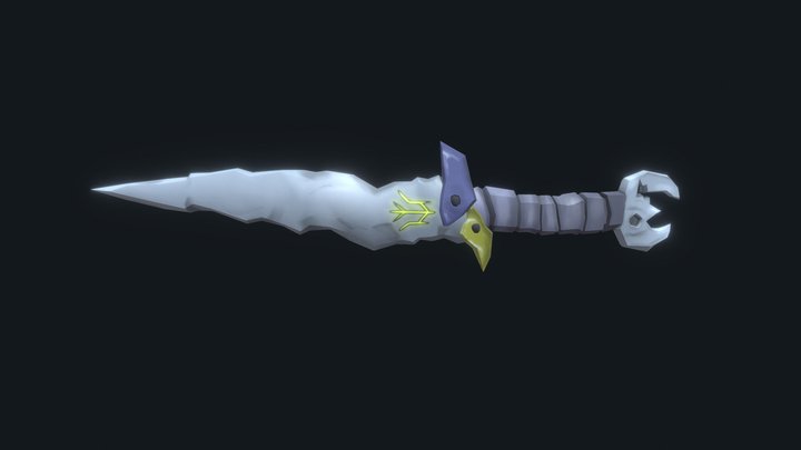 Stylized Moon Dagger 3D Model