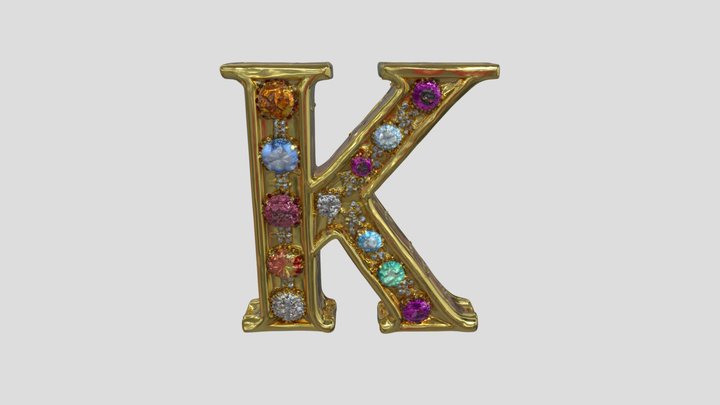 K pendant 3D Model