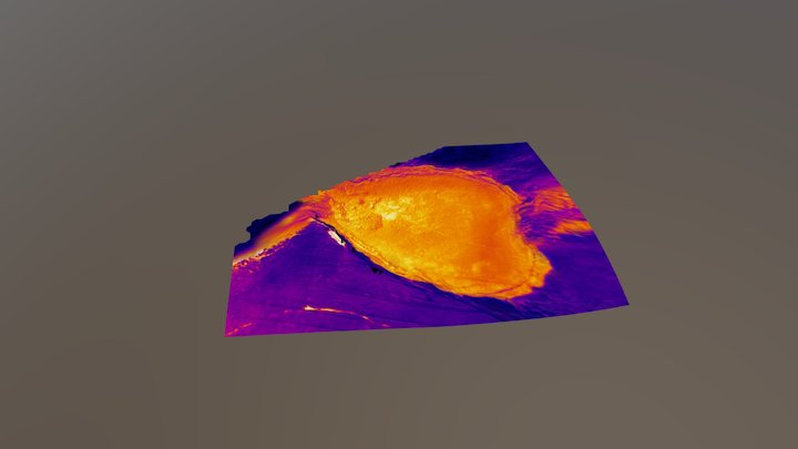Hawaiian Crater 3D Model