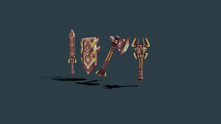 Weapon set 3D Model