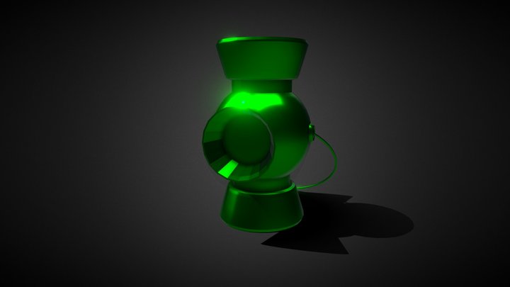 High Poly Green Lantern Battery 3D Model