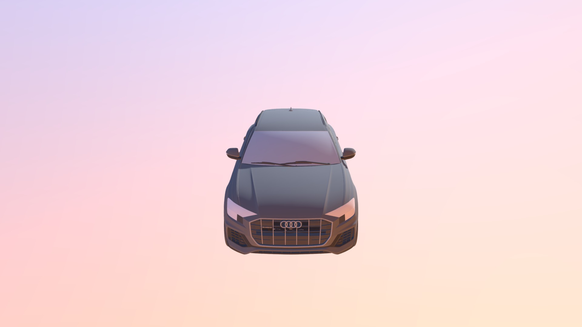3D model Audi Q8 50 TDI Quattro 2018 - This is a 3D model of the Audi Q8 50 TDI Quattro 2018. The 3D model is about a car on a blue background.