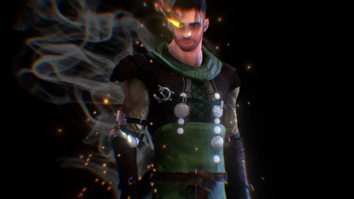 Knight Touched by Fire 3D Model