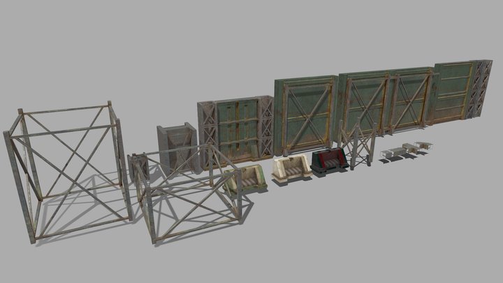 Field Industrial Assets Package (Free) 3D Model