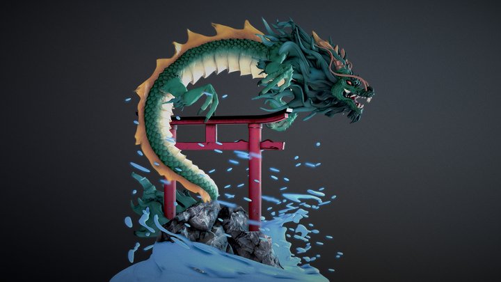 Ryūjin Dragon 3D Model