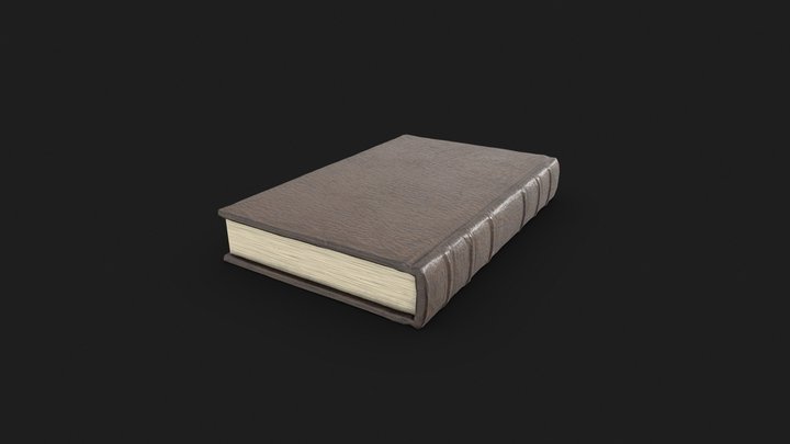 Old Leather Book 3D Model