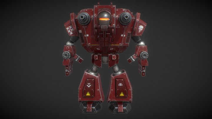 Up And Running Red Mech 3D Model