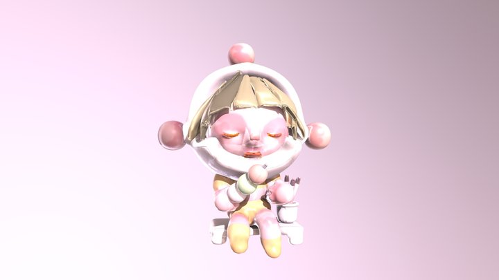 Skull Panda Warmth Series Taste From the Memory 3D Model