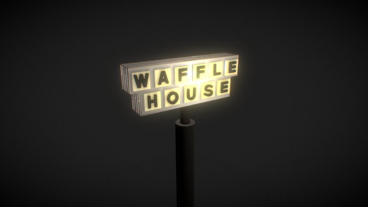 Waffle House Sign 3D Model