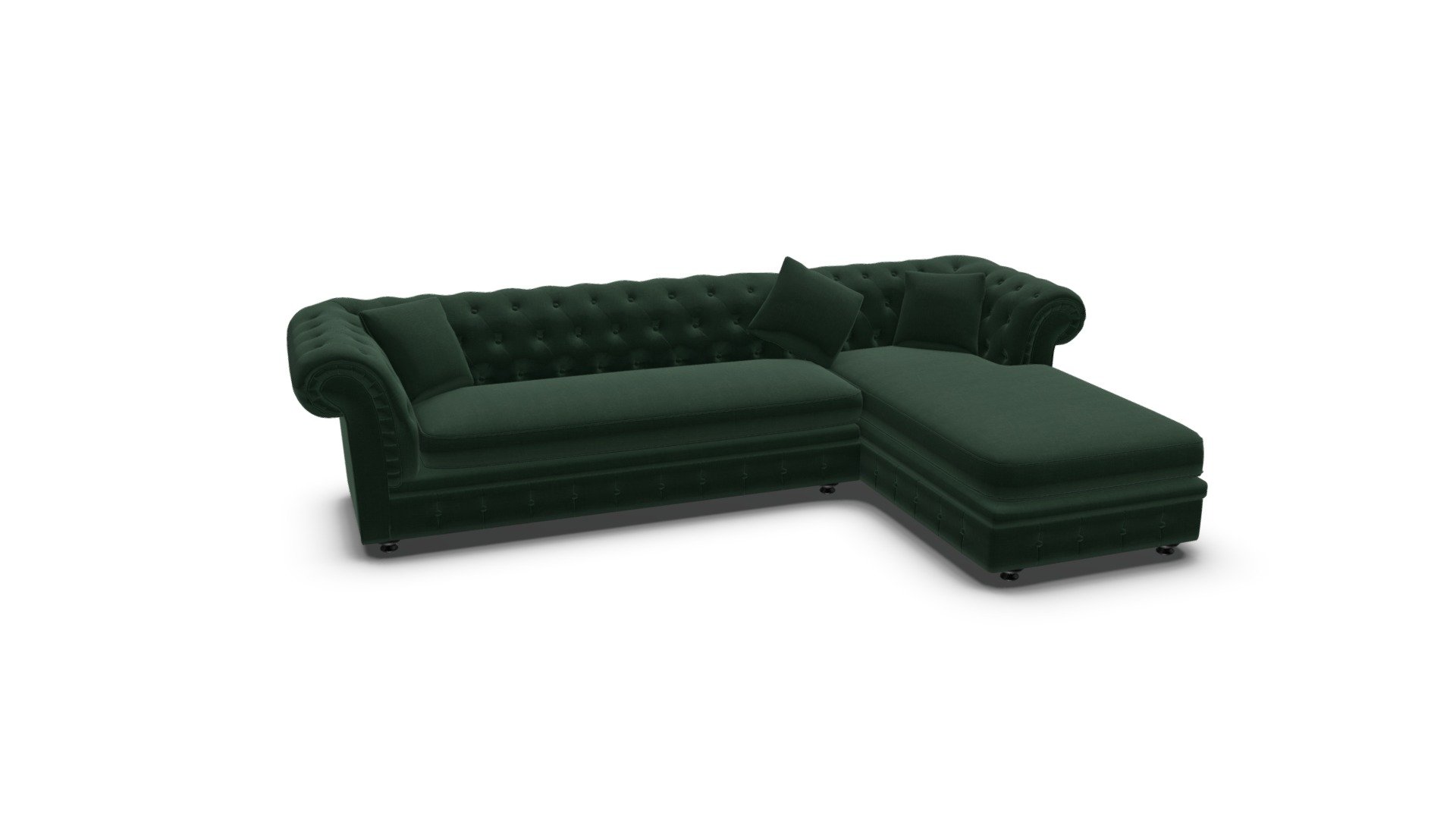 Branagh RHF Chaise End Corner Sofa, Pine Green
