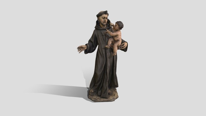 Escultura de San Antonio S.XVIII 3D Model