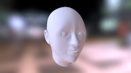 Female Head (Topology test) 3D Model