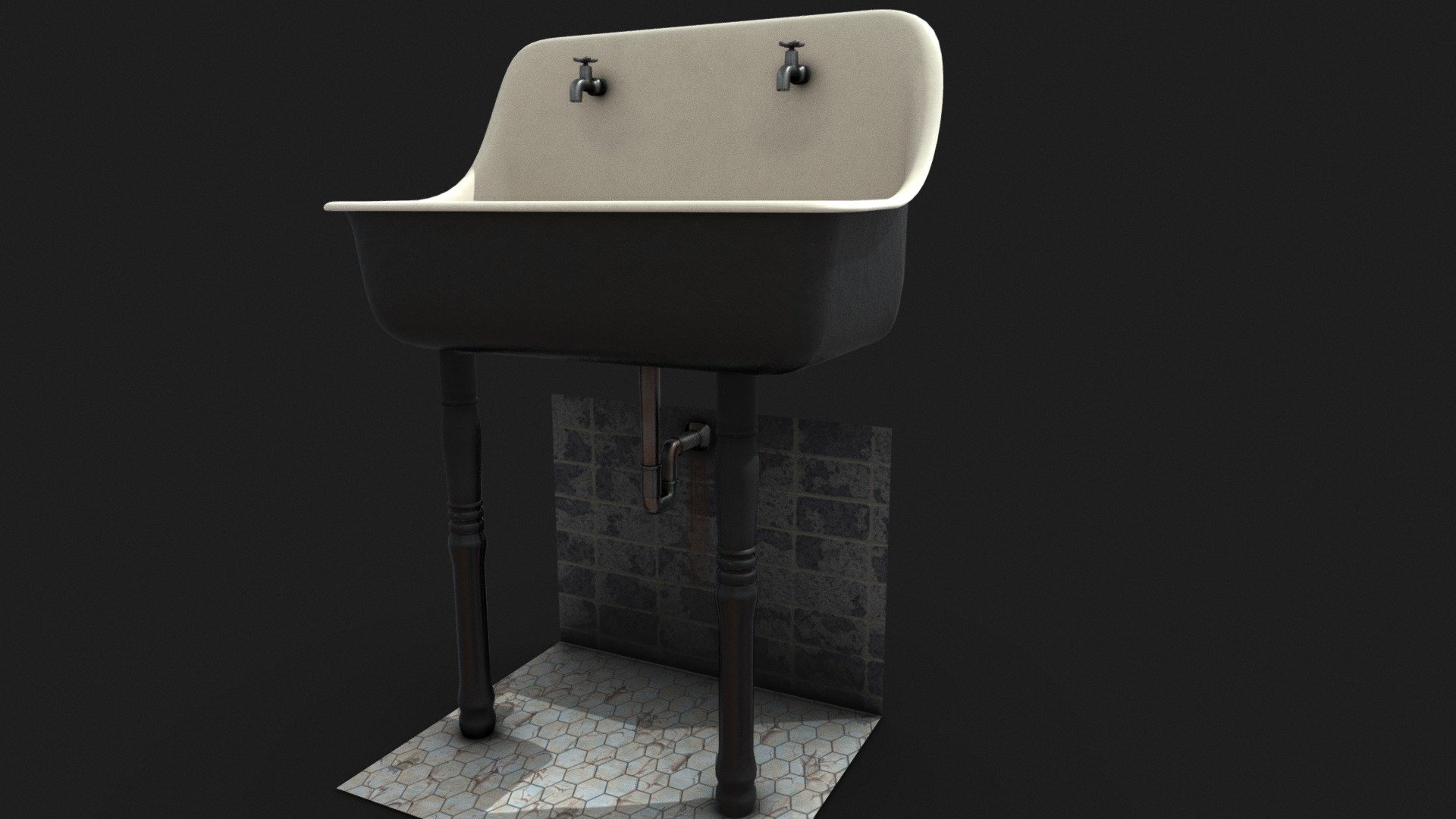 Victorian kitchen sink Download Free 3D model by Tijerín Art Studio