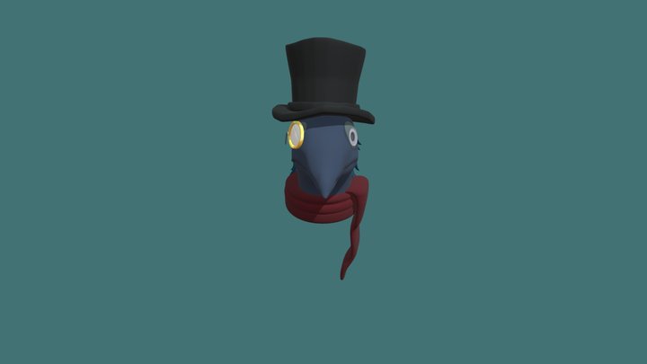 Gentleman Crow 3D Model