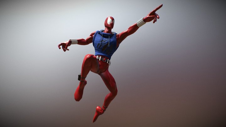 Scarlet Spider Man 3D Model