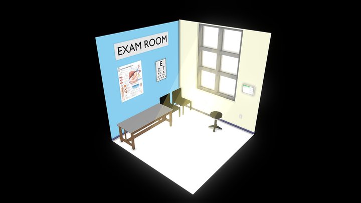Doctor Exam Room 3D Model