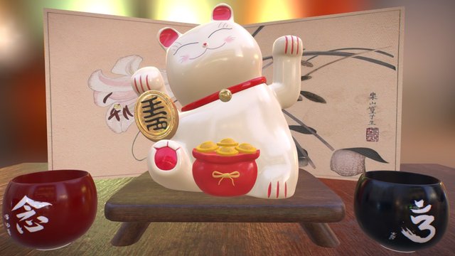 Maneki Neko 3D Model