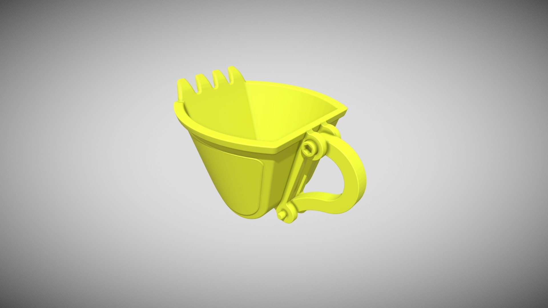 Excavator Scoop Cup Yellow 3d Model By Chagocad 83b3574 Sketchfab 7937