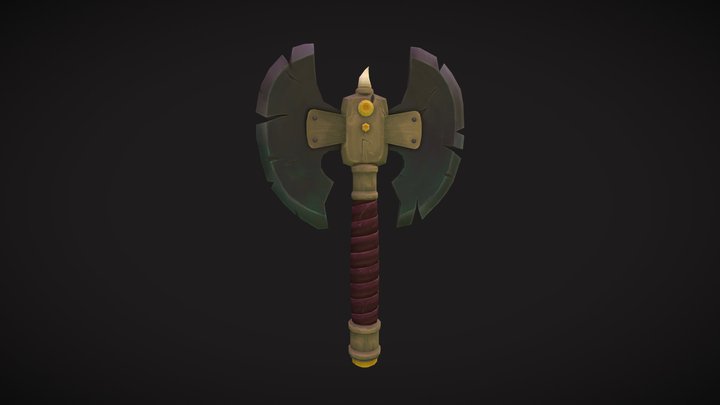 Axe - Handpainted Weapon Assignment 3D Model