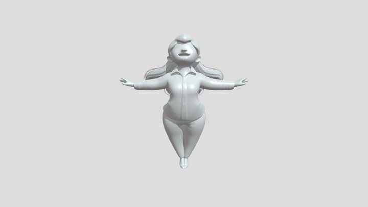 A joyful 3D woman 3D Model