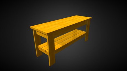 PC0001-2 Garden Bench 3D Model
