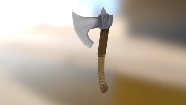 Texture Pinting an Axe 3D Model
