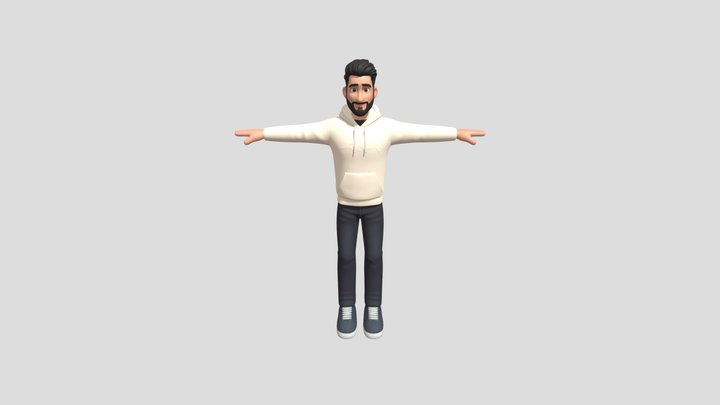 Cartoon-character. 3D Model