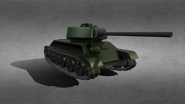 T-34 Tank 3D Model