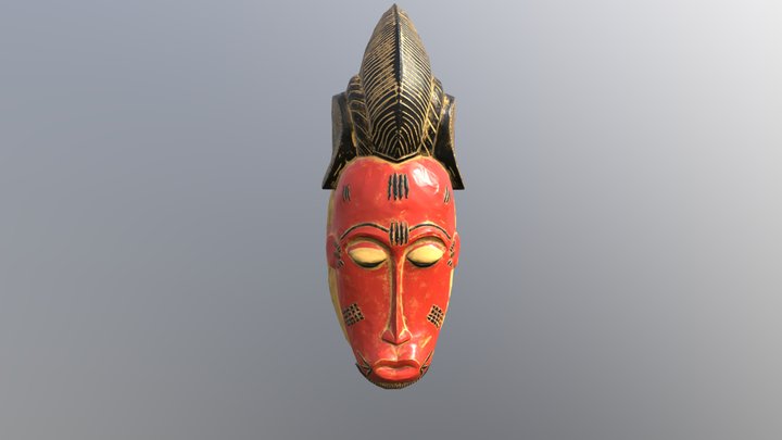 Guro african mask 3D Model