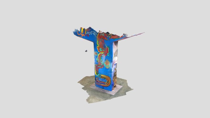Pillar in Chicano Park, San Diego, Ca 3D Model