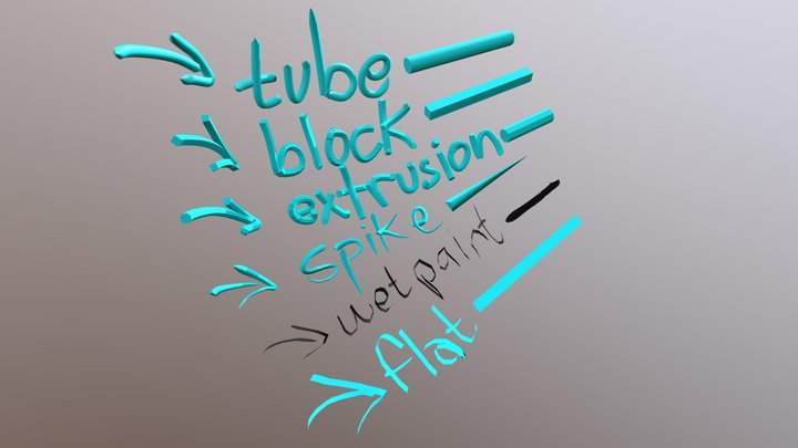 Spatiate stroke comparison 3D Model