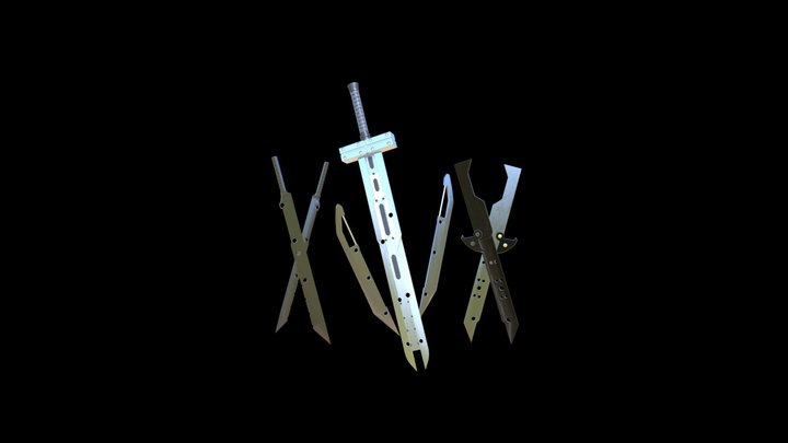 Final Fantasy VII 降臨神子 (Combo sword) 3D Model