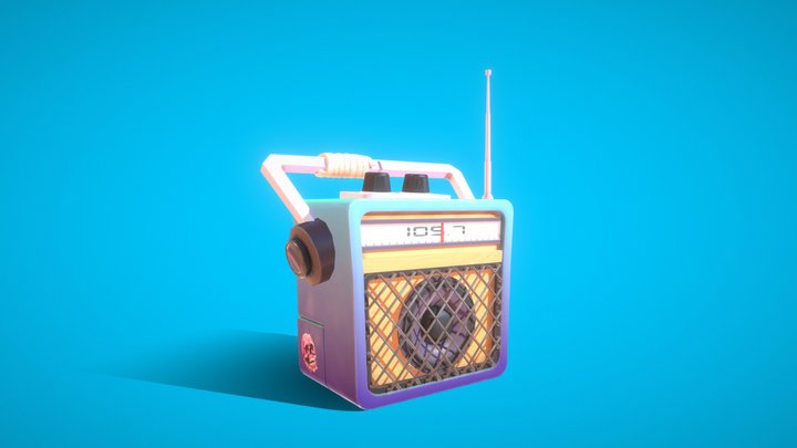 Stylized Radio (Art Test) 3D Model