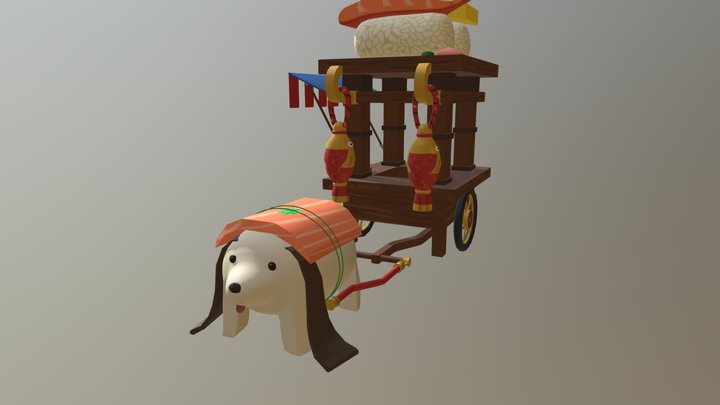 Sushi Cart 3D Model