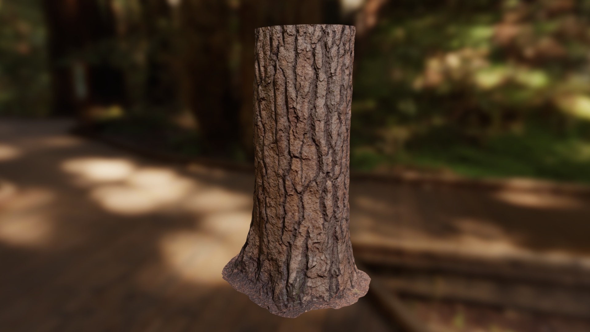 3D model Pine Trunk Medium Mid Poly - This is a 3D model of the Pine Trunk Medium Mid Poly. The 3D model is about a close up of a tree trunk.