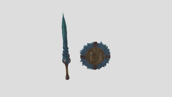 Assignment 1 - Crystalline Sword and Shield 3D Model