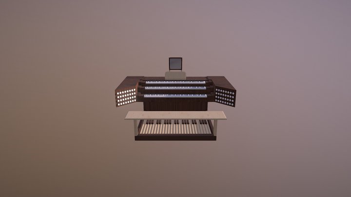 Organ console with pedal 3D Model