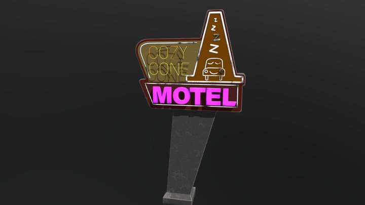 The Pedestal Of The Motel 3D Model
