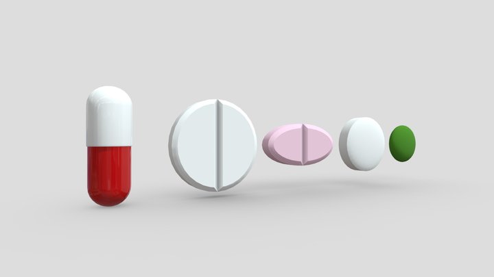 Variety of Pills – Free 3D Model STL