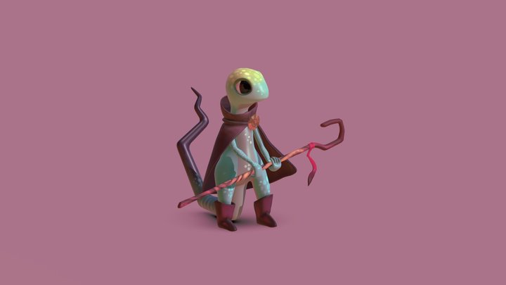 Lizard (Concept by Axbraun) 3D Model