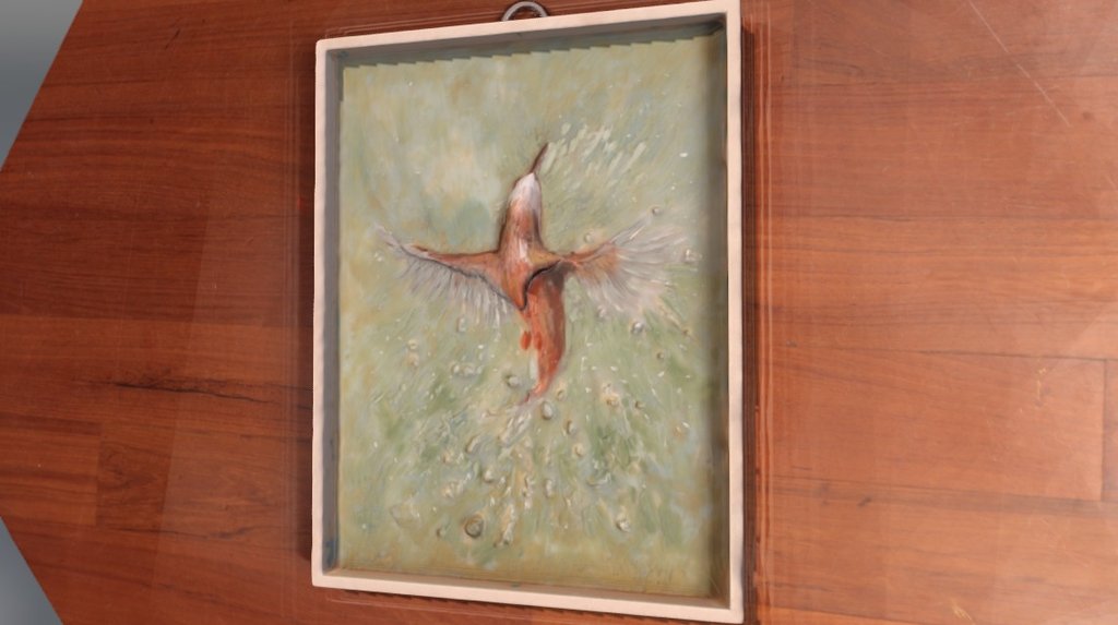 Bird splash painting with resin