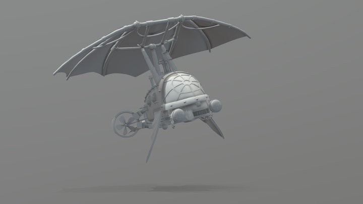 Steampunk Ship 3D Model