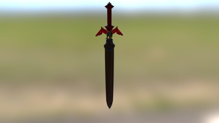 Inverted Master Sword 3D Model