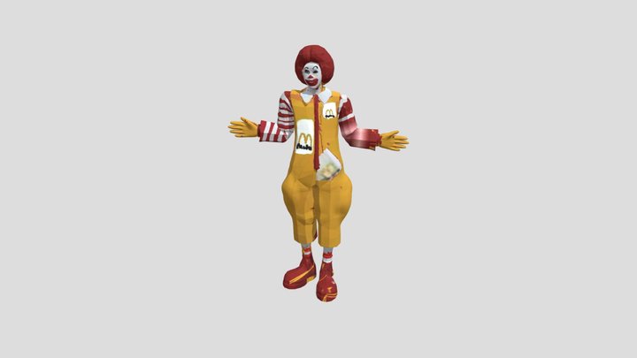 chevycateye2500hd's Ronald McDonald rigged+more 3D Model