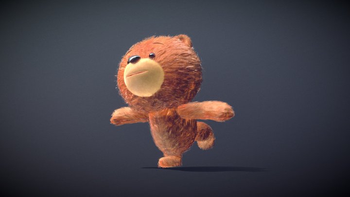 Furry Teddy Exercises 3D Model
