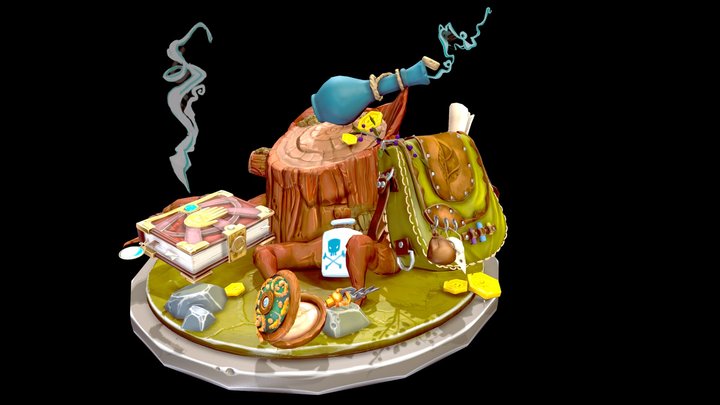Adventure Camp Diorama 3D Model