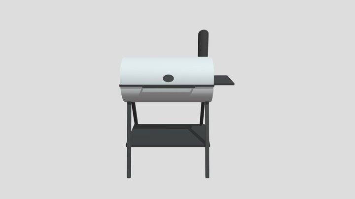 Low-poly Grill 3D Model